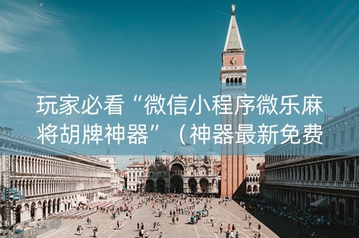 玩家必看“微信小程序微乐麻将胡牌神器”（神器最新免费)