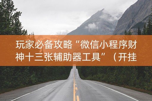 玩家必备攻略“微信小程序财神十三张辅助器工具”（开挂辅助插件)