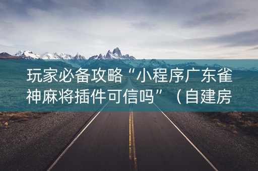 玩家必备攻略“小程序广东雀神麻将插件可信吗”（自建房怎么赢)