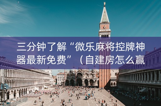三分钟了解“微乐麻将控牌神器最新免费”（自建房怎么赢)