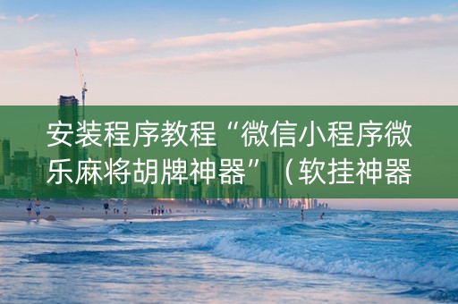 安装程序教程“微信小程序微乐麻将胡牌神器”（软挂神器)