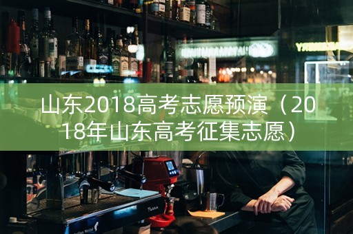 山东2018高考志愿预演（2018年山东高考征集志愿）