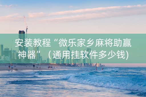 安装教程“微乐家乡麻将助赢神器”（通用挂软件多少钱)