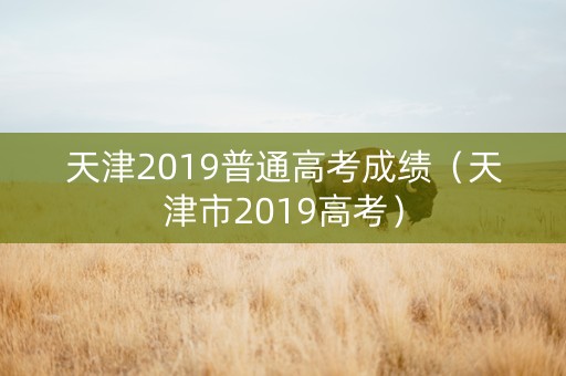 天津2019普通高考成绩（天津市2019高考）