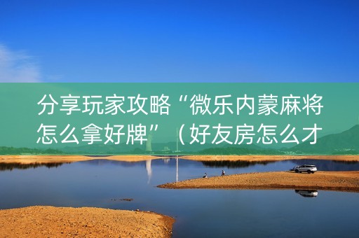 分享玩家攻略“微乐内蒙麻将怎么拿好牌”（好友房怎么才能赢)