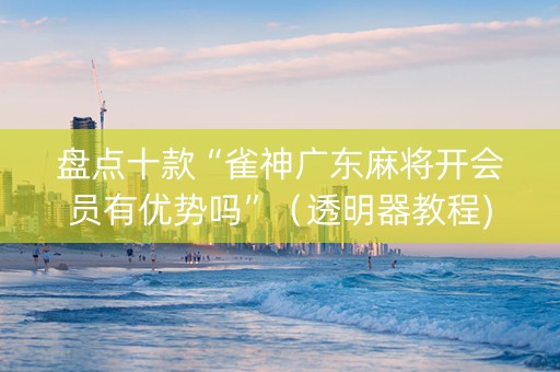 盘点十款“雀神广东麻将开会员有优势吗”（透明器教程)