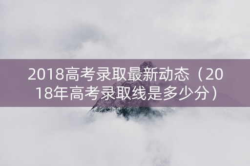2018高考录取最新动态（2018年高考录取线是多少分）