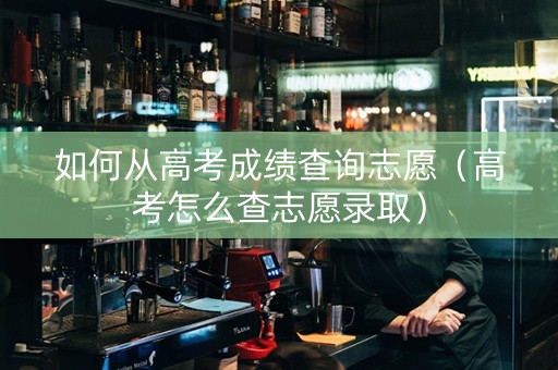 如何从高考成绩查询志愿（高考怎么查志愿录取）