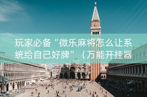 玩家必备“微乐麻将怎么让系统给自己好牌”（万能开挂器)