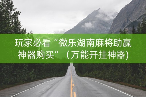 玩家必看“微乐湖南麻将助赢神器购买”（万能开挂神器)