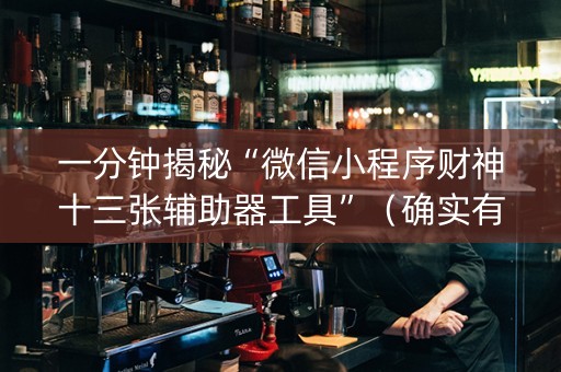 一分钟揭秘“微信小程序财神十三张辅助器工具”（确实有插件吗)