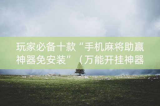 玩家必备十款“手机麻将助赢神器免安装”（万能开挂神器)