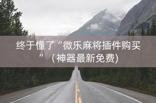 终于懂了“微乐麻将插件购买”（神器最新免费)