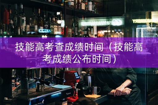 技能高考查成绩时间（技能高考成绩公布时间）