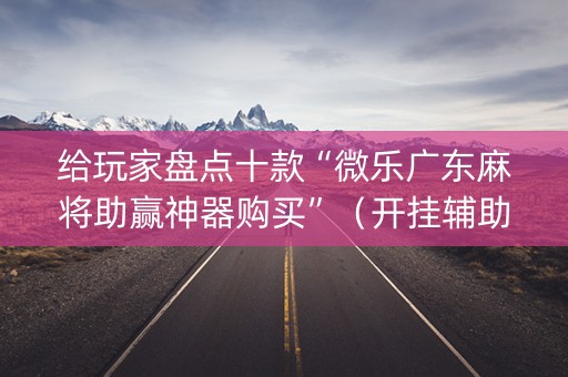 给玩家盘点十款“微乐广东麻将助赢神器购买”（开挂辅助器脚本)