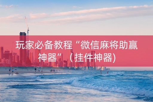 玩家必备教程“微信麻将助赢神器”（挂件神器)