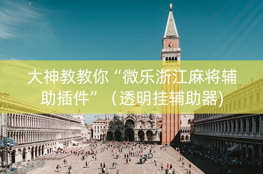 大神教教你“微乐浙江麻将辅助插件”（透明挂辅助器)