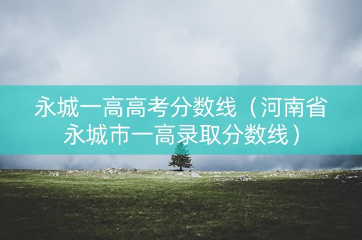 永城一高高考分数线（河南省永城市一高录取分数线）