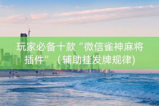 玩家必备十款“微信雀神麻将插件”（辅助挂发牌规律)