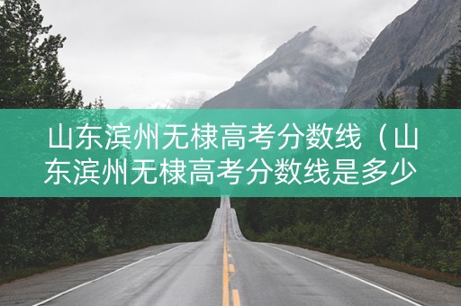 山东滨州无棣高考分数线（山东滨州无棣高考分数线是多少）