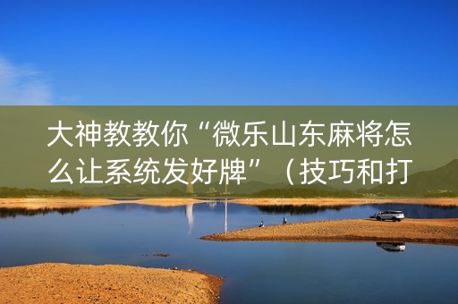 大神教教你“微乐山东麻将怎么让系统发好牌”（技巧和打好牌方法)
