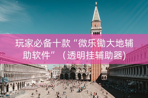 玩家必备十款“微乐锄大地辅助软件”（透明挂辅助器)