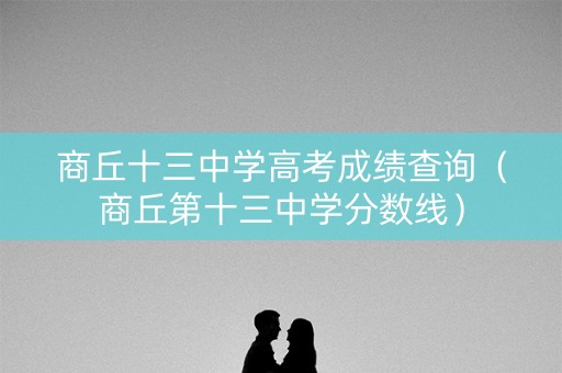 商丘十三中学高考成绩查询（商丘第十三中学分数线）