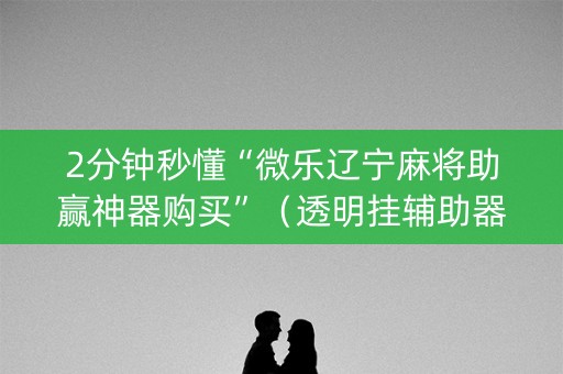 2分钟秒懂“微乐辽宁麻将助赢神器购买”（透明挂辅助器)
