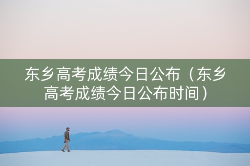东乡高考成绩今日公布（东乡高考成绩今日公布时间）
