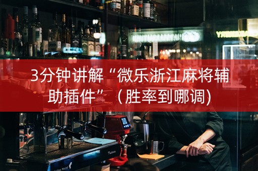 3分钟讲解“微乐浙江麻将辅助插件”（胜率到哪调)