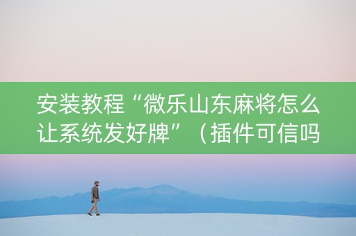 安装教程“微乐山东麻将怎么让系统发好牌”（插件可信吗)