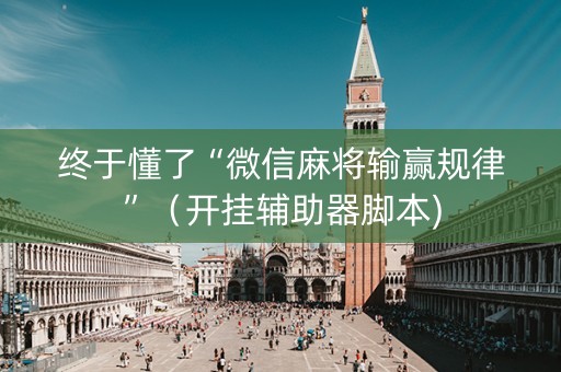 终于懂了“微信麻将输赢规律”（开挂辅助器脚本)