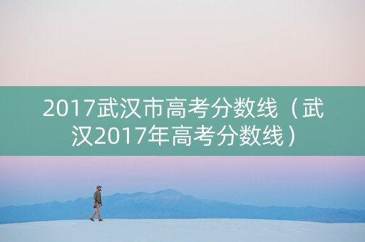 2017武汉市高考分数线（武汉2017年高考分数线）