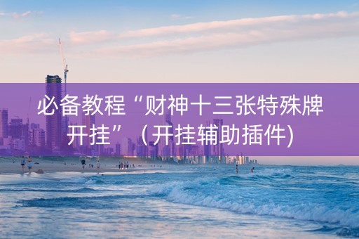 必备教程“财神十三张特殊牌开挂”（开挂辅助插件)