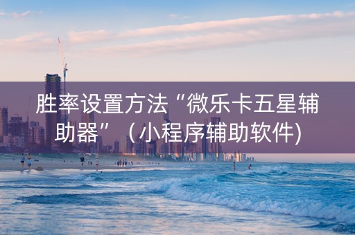 胜率设置方法“微乐卡五星辅助器”（小程序辅助软件)