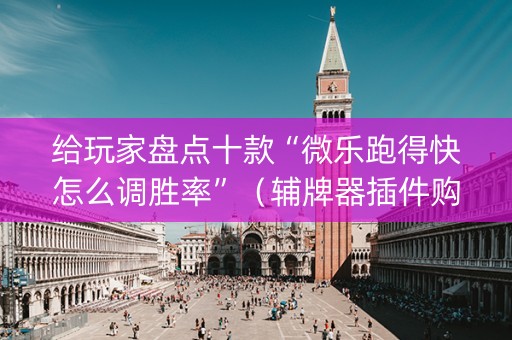给玩家盘点十款“微乐跑得快怎么调胜率”（辅牌器插件购买)