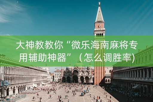 大神教教你“微乐海南麻将专用辅助神器”（怎么调胜率)