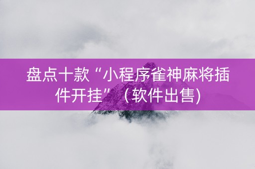 盘点十款“小程序雀神麻将插件开挂”（软件出售)