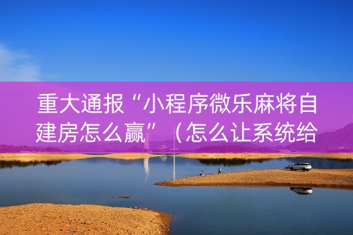 重大通报“小程序微乐麻将自建房怎么赢”（怎么让系统给你发好牌)