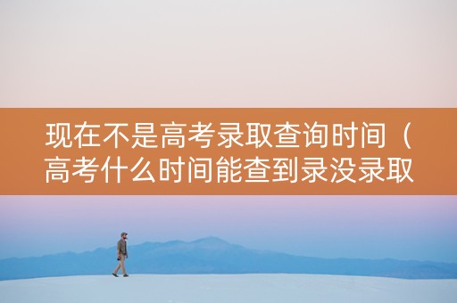 现在不是高考录取查询时间（高考什么时间能查到录没录取）