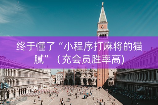 终于懂了“小程序打麻将的猫腻”（充会员胜率高)
