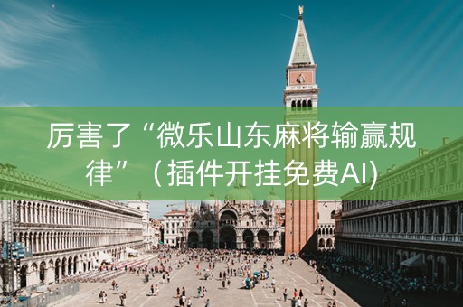 厉害了“微乐山东麻将输赢规律”（插件开挂免费AI)