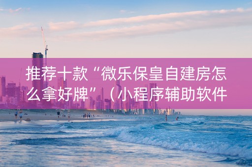 推荐十款“微乐保皇自建房怎么拿好牌”（小程序辅助软件)