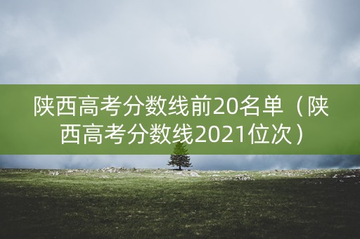 陕西高考分数线前20名单（陕西高考分数线2021位次）
