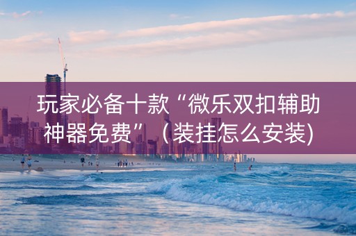 玩家必备十款“微乐双扣辅助神器免费”（装挂怎么安装)