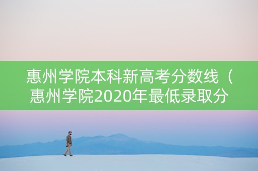 惠州学院本科新高考分数线（惠州学院2020年最低录取分数线）