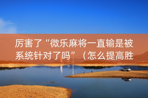厉害了“微乐麻将一直输是被系统针对了吗”（怎么提高胜率)