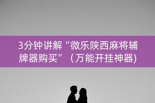 3分钟讲解“微乐陕西麻将辅牌器购买”（万能开挂神器)