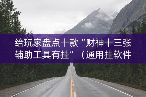 给玩家盘点十款“财神十三张辅助工具有挂”（通用挂软件多少钱)