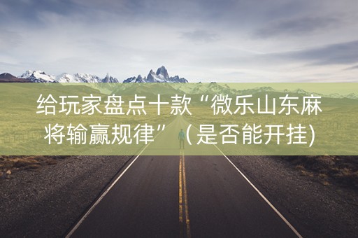 给玩家盘点十款“微乐山东麻将输赢规律”（是否能开挂)